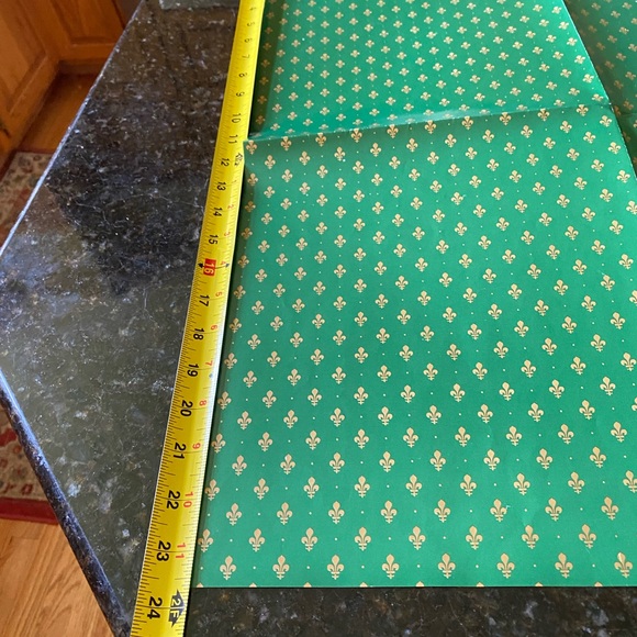 Vintage Sheets (2) of CURRENT Fleur de Lis Gift Wrap - Picture 4 of 7